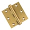 Embassy 3 x 3 Solid Brass Hinge, Satin Brass Finish with Flat Tips 3030US4F-1 - alternate 1